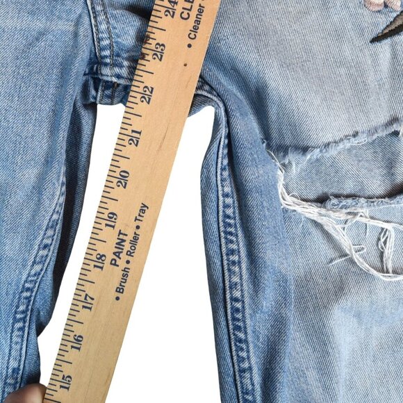 Abercrombie & Fitch Annie High Rise Girlfriend Jeans Sz 28 6s Distressed Floral - Picture 11 of 11